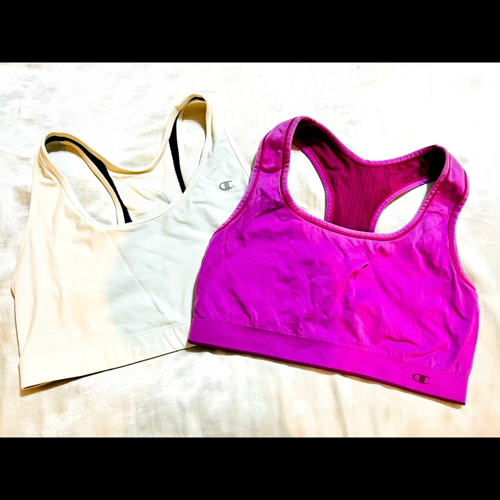 Champion Sports Bras - Medium white and pink